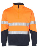 Winning Spirit-Men's Hi-Vis Long Fleece Sweat with Collar and 3M Tapes -SW14
