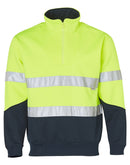 Winning Spirit-Men's Hi-Vis Long Fleece Sweat with Collar and 3M Tapes -SW14