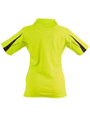 Winning Spirit-Ladies' Hi-Vis Legend Short Sleeve Polo With Reflective Piping-SW26A