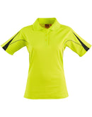 Winning Spirit-Ladies' Hi-Vis Legend Short Sleeve Polo With Reflective Piping-SW26A