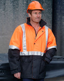 Winning Spirit - Hi-Vis Two Tone Rain Proof Jacket With Quilt Lining - SW28A