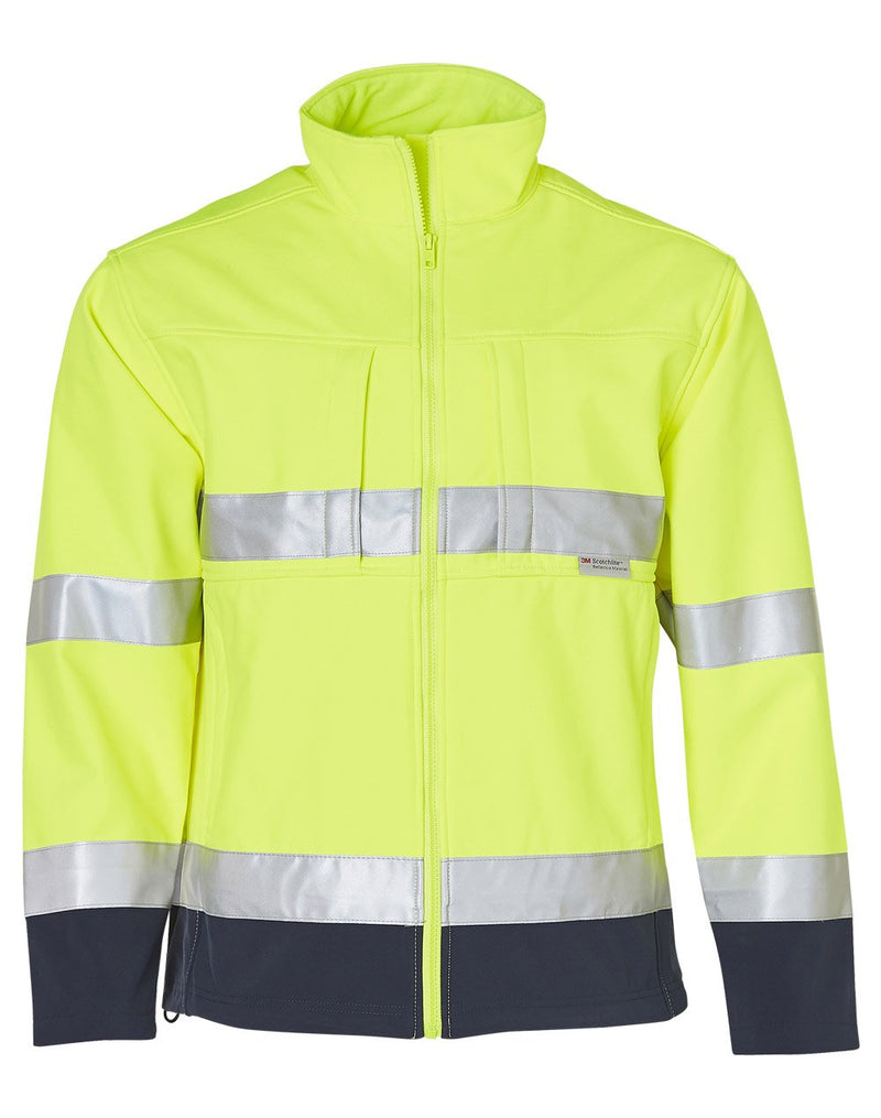 Winning Spirit-Two Tone Softshell Safety Jacket With 3M Reflective Tapes-SW29
