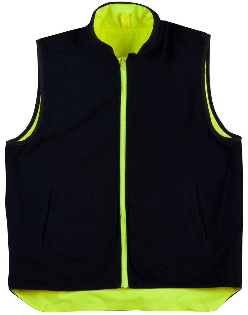 Winning Spirit-High Visibility Reversible Mandarine Collar Safety Vest -SW49