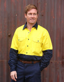 Winning Spirit-High Visibility Long Sleeve Work Shirts-SW54