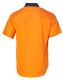 Winning Spirit -Hi-Vis Two Tone Cool-Breeze Short Sleeve Cotton Work Shirt-SW57