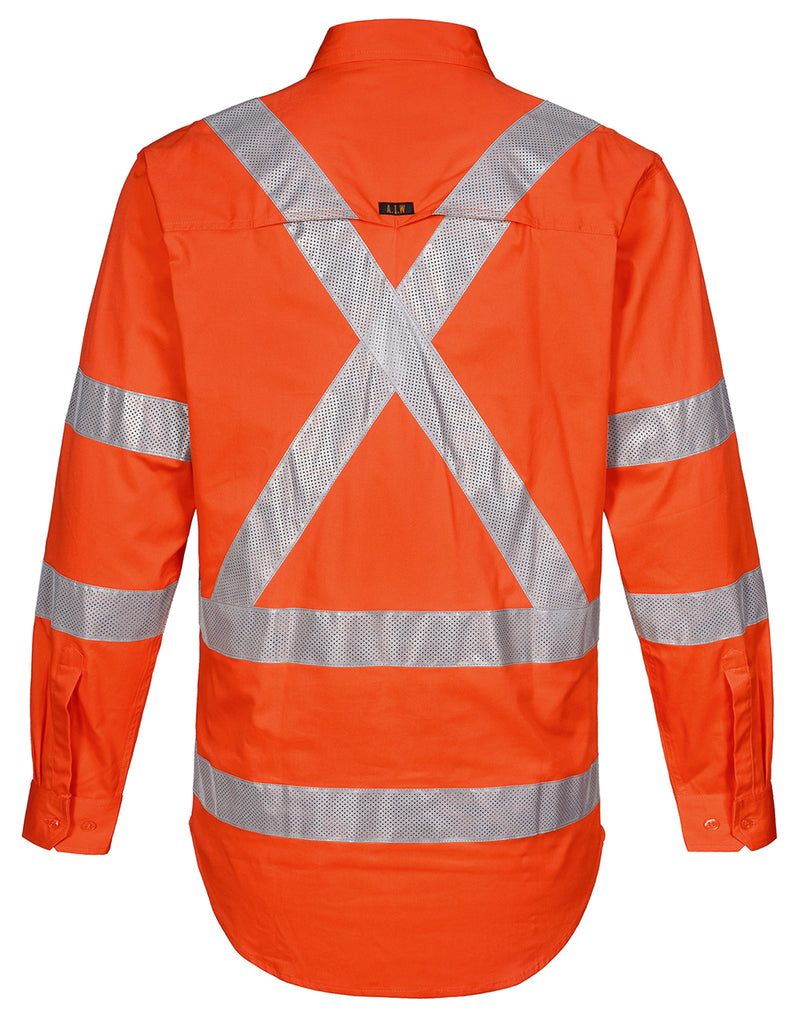 SW82 - Unisex Hi-Vis Cool Breeze Safety Long Sleeve Shirt - Online Workwear