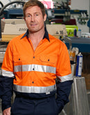 Winning Spirit-Men's High Visibility Cotton Twill Safety Shirts-SW68