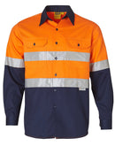 Winning Spirit-Men's High Visibility Cotton Twill Safety Shirts-SW68