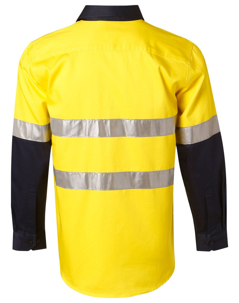 Winning Spirit-Men's High Visibility Cotton Twill Safety Shirts-SW68