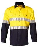 Winning Spirit-Men's High Visibility Cotton Twill Safety Shirts-SW68
