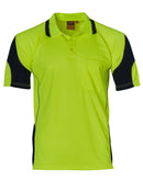 Winning Spirit-CoolDry Hi-Vis Mini Waffle Safety Polo -SW71