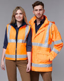 Winning Spirit - VIC Rail Hi Vis 3 in 1 Safety Jacket and Vest - Unisex - SW77