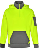 Winning Spirit Unisex HI VIS ¼ Zip Premium Fleece Hoodie-SW78