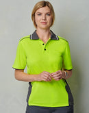 Winning Spirit-Unisex Hi-Vis Bamboo Charcoal Vented SS Polo-SW79