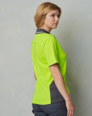 Winning Spirit-Unisex Hi-Vis Bamboo Charcoal Vented SS Polo-SW79