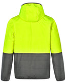 Winning Spirit - Unisex Hi Vis Modern Styling Hooded Puffer Jacket - SW80