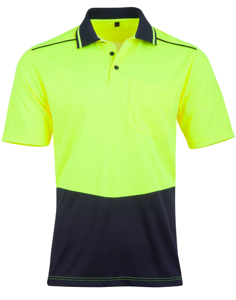 Winning Spirit-SW81 Unisex Hi-Vis Bamboo Charcoal SS Polo