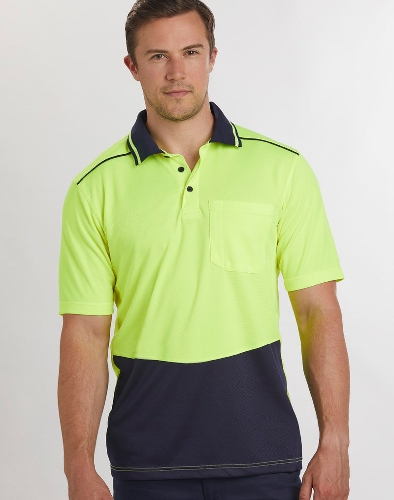 Winning Spirit-SW81 Unisex Hi-Vis Bamboo Charcoal SS Polo