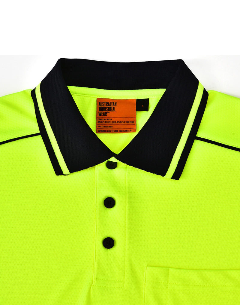 Winning Spirit-SW81 Unisex Hi-Vis Bamboo Charcoal SS Polo