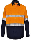 Winning Spirit-Unisex Hi Vis Cool-Breeze Safety LS Shirt (Generic Tape)-SW82