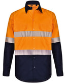 Winning Spirit-Unisex Hi Vis Cool-Breeze Safety LS Shirt (Sagmented Tape)-SW83
