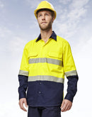 Winning Spirit-Unisex Hi Vis Cool-Breeze Safety LS Shirt (Sagmented Tape)-SW83