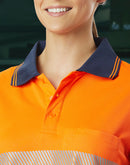 Winning Spirit Unisex Cooldry® Segmented LS Polo -SW86