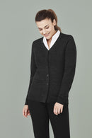 Biz Care-Womens Button Front Cardigan-CK045LC