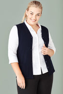 Biz Care Womens Button Front Knit Vest CK961LV - Star Uniforms Australia
