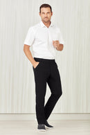 Biz care Mens Comfort Waist Flat Front Pant   CL958ML - Star Uniforms Australia