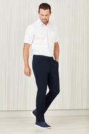 Biz care Mens Comfort Waist Flat Front Pant   CL958ML - Star Uniforms Australia