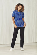 Biz Care Womens Easy Stretch Daisy Print Tunic  CS950LS - Star Uniforms Australia