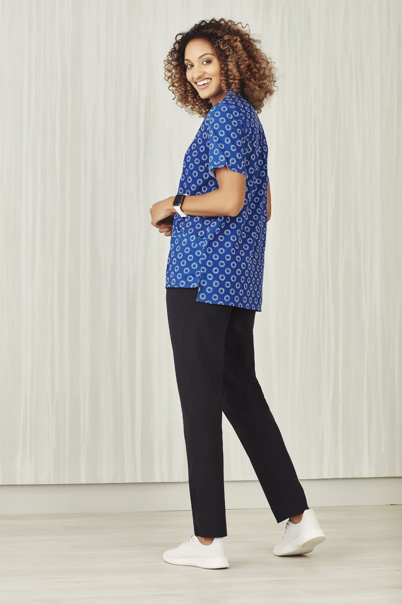 Biz Care Womens Easy Stretch Daisy Print Tunic  CS950LS - Star Uniforms Australia