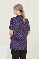 Biz Care Womens Easy Stretch Daisy Print Tunic  CS950LS