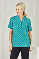 Biz Care Womens Easy Stretch Daisy Print Tunic  CS950LS - Star Uniforms Australia