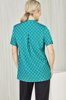 Biz Care Womens Easy Stretch Daisy Print Tunic  CS950LS - Star Uniforms Australia