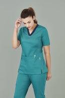 Biz Care-Womens Riley V-Neck Scrub Top-CST043LS