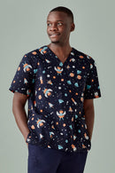 Biz Care-Mens Space Party Scrub Top -CST148MS