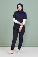 Biz Care - Parks Womens Zip Front Crossover Scrub Top -CST240LS