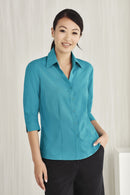 Biz Care Ladies Plain Oasis 3/4 Sleeve Shirt Lb3600 - Star Uniforms Australia