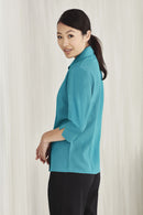 Biz Care Ladies Plain Oasis 3/4 Sleeve Shirt Lb3600 - Star Uniforms Australia