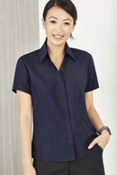 Biz Care Ladies Plain Oasis Short Sleeve Shirt LB3601 - Star Uniforms Australia