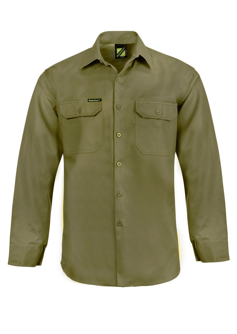 Workcraft-Long Sleeve Cotton Drill Shirt-WS3020
