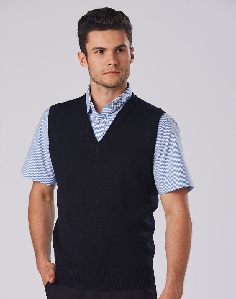 Winning Spirit -Unisex Wool/Acrylic V-Neck Vest-WJ02