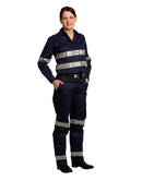 Winning Spirit-Ladies Hi Vis Cotton Drill Pants-WP15HV