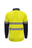 WORKCRAFT WSP409 Hi Vis Two Tone LS Polo & Tape