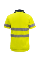 WORKCRAFT -  WSP410 - Hi Vis Micromesh Polo With Tape