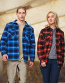 Winning Spirit - Unisex Quilted Flannel Shirt-Style Jacket - WT07