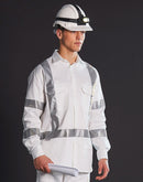 Winning Spirit-Mens White Safety Shirt with X Back Biomotion Tape Configuration-WT09HV