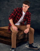 Winning Spirit-WT11 Unisex Classic Flannel Plaid LS Shirt